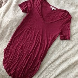 Truly Madly Deeply Long length t-shirt v-neck